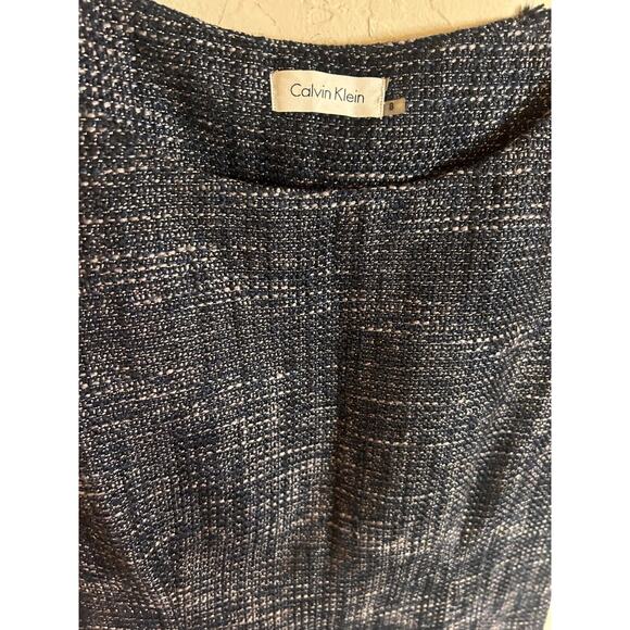 Calvin Klein Women's Blue Sparkle Tweed Dress Full Side Zipper Size 8 - Picture 5 of 9